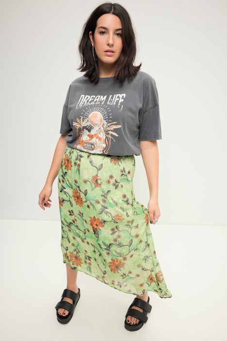 Oversize-Shirt, XL Print, Vintage Look, Rundhals, Halbarm