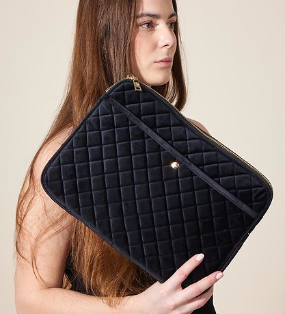 Fan Palm Laptoptasche - Velours - Quilted Black
