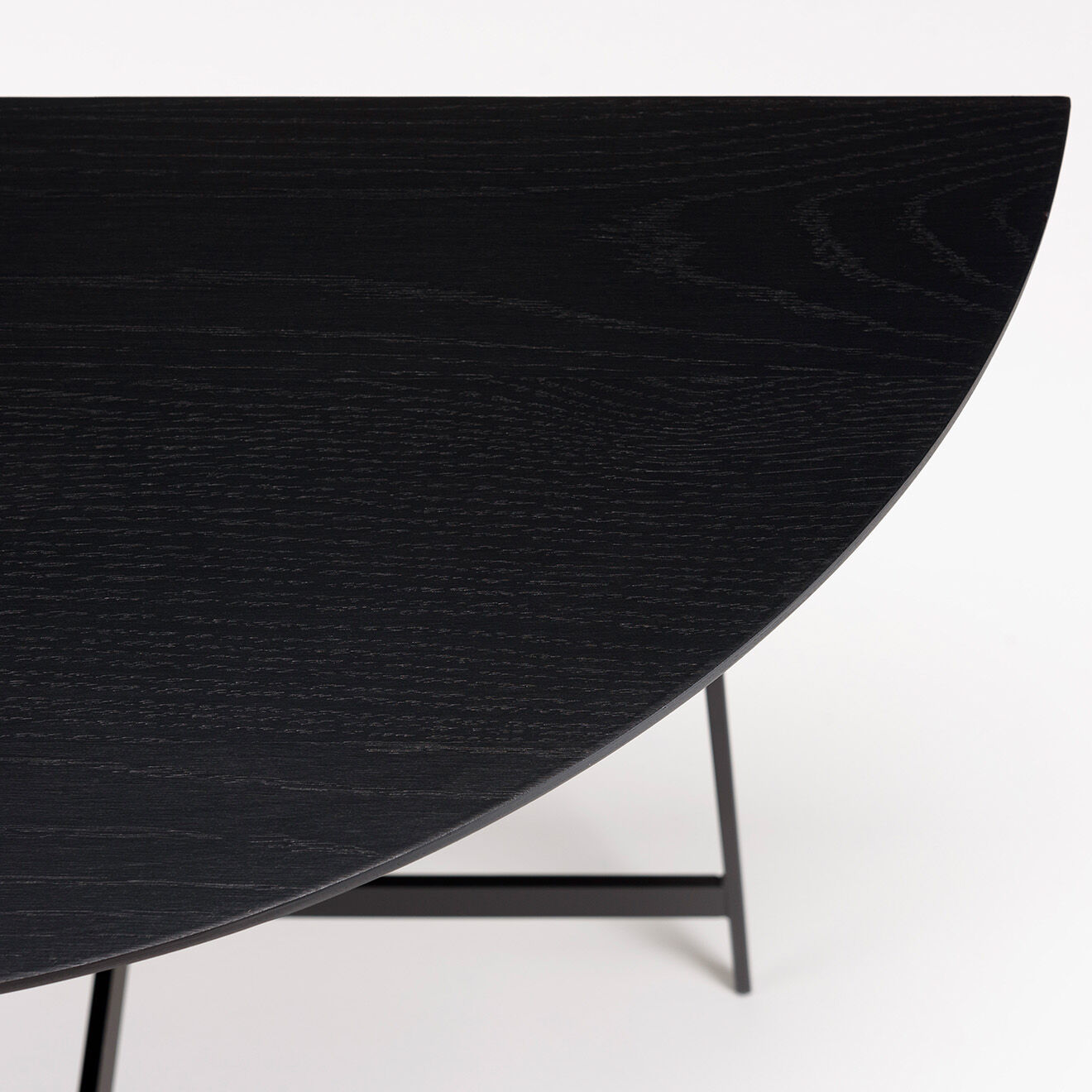 Macabane Console demi-lune Daly noire - 83x35 cm