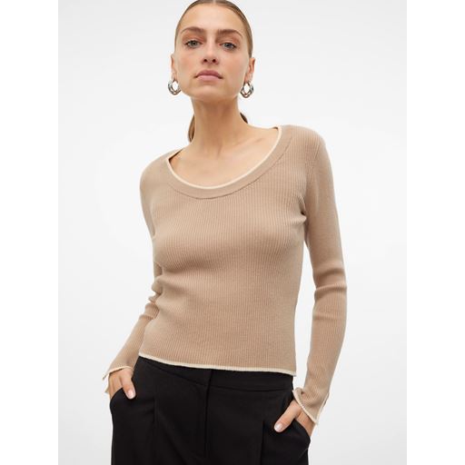 Vero Moda Joan Striktrøje, Silver Mink, L