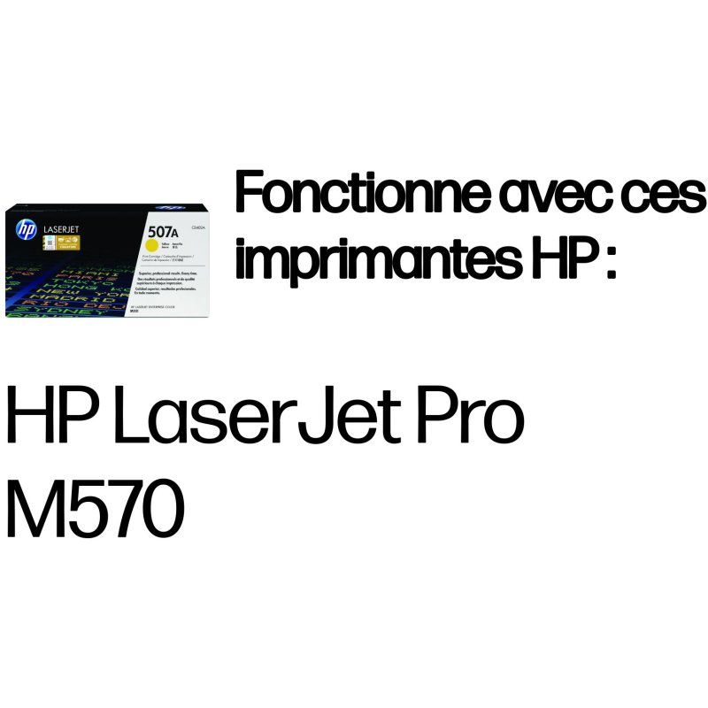 HP 507A toner LaserJet jaune authentique
