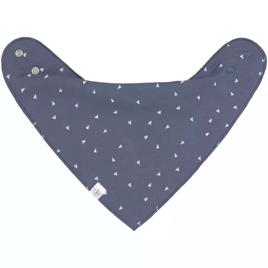 LÄSSIG Dreieckstuch Baby 2er Pack Blue Grey