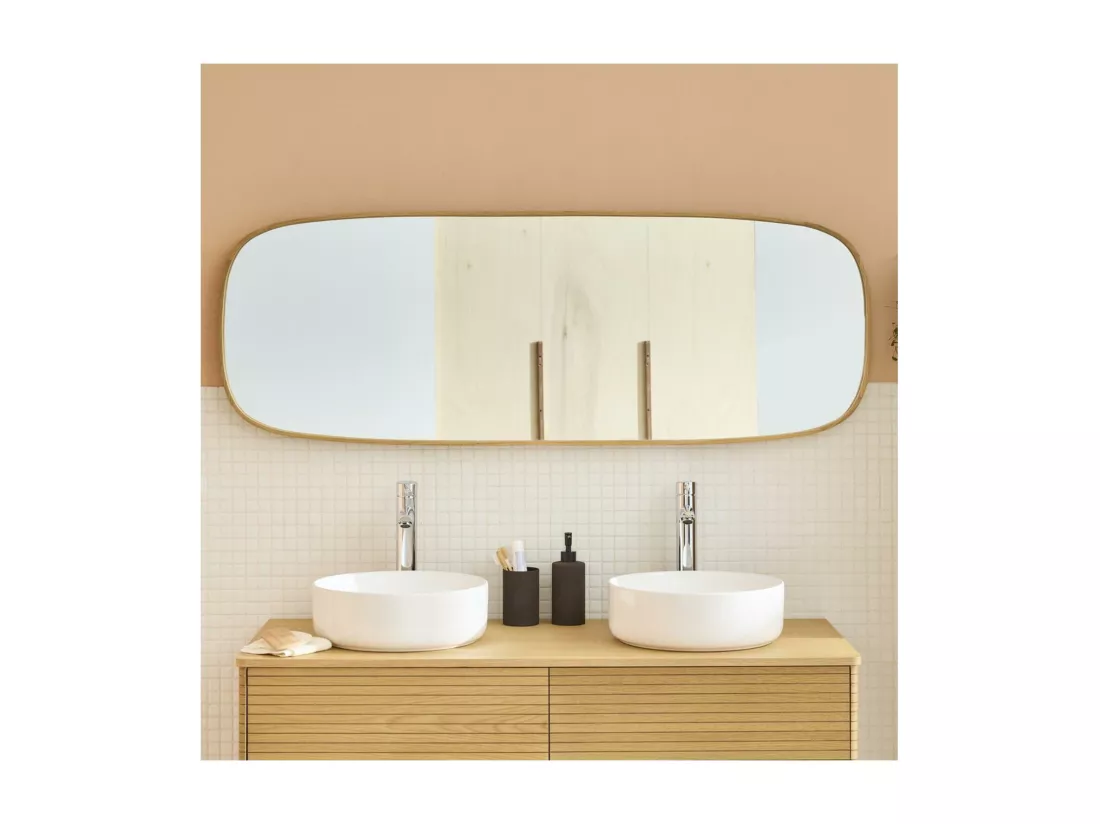 Miroir rectangulaire chêne 50x140 FLOKI