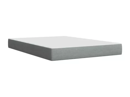 Sommier à lattes de lit avec matelas Gris clair 140x190cm Tissu