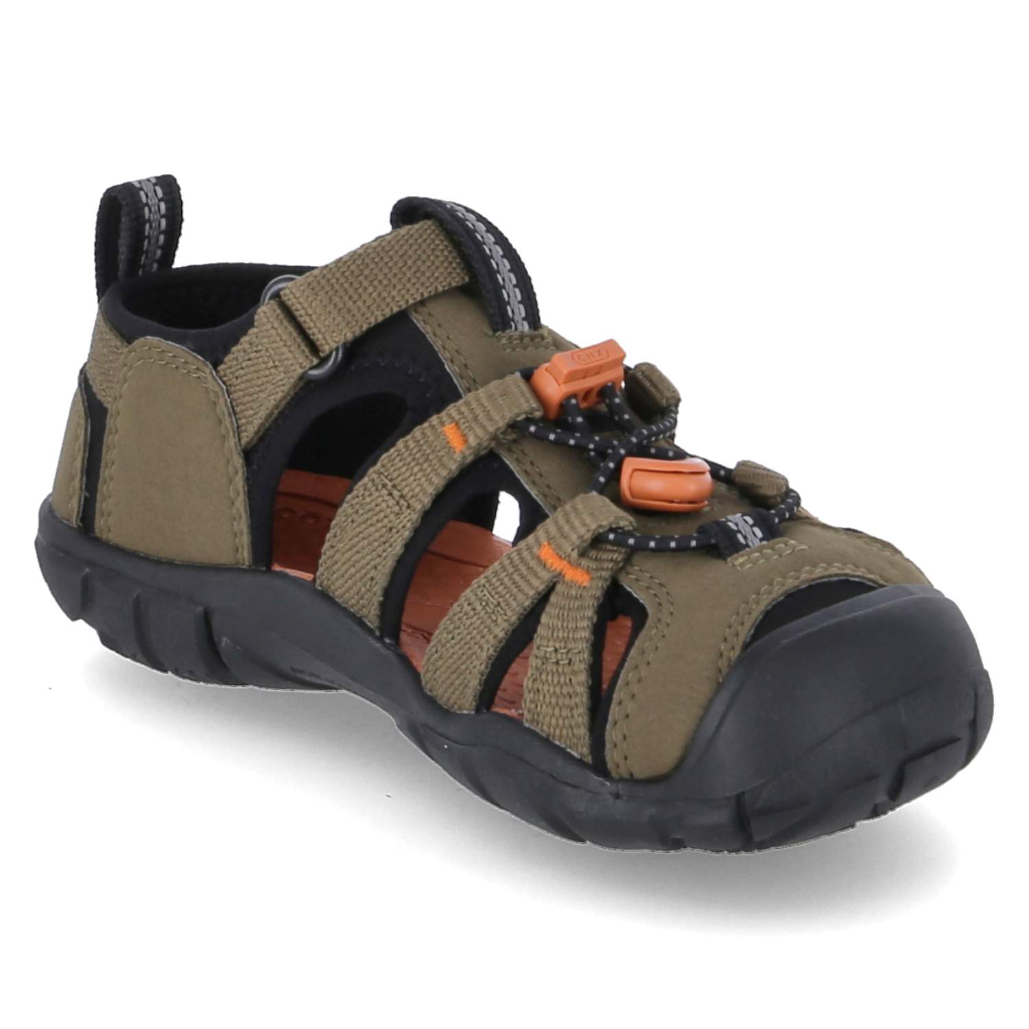 Keen Outdoorsandalen SEACAMP II CNX - dark olive/gold flame