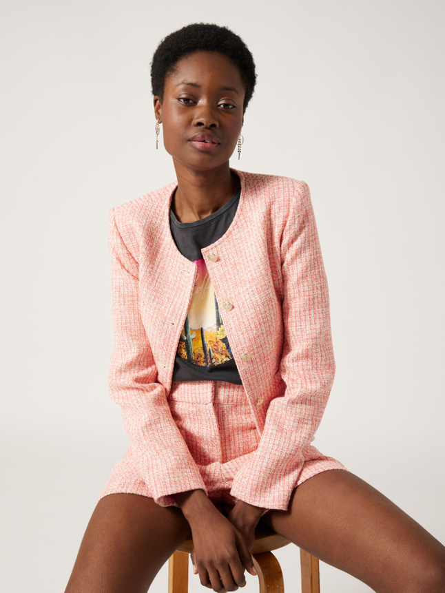Veste courte tweed