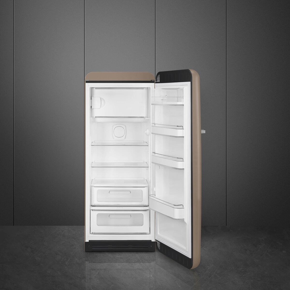 Smeg FAB28RDTP6 Kjøleskap Med Fryseboks 153cm Høyrehengt Taupe