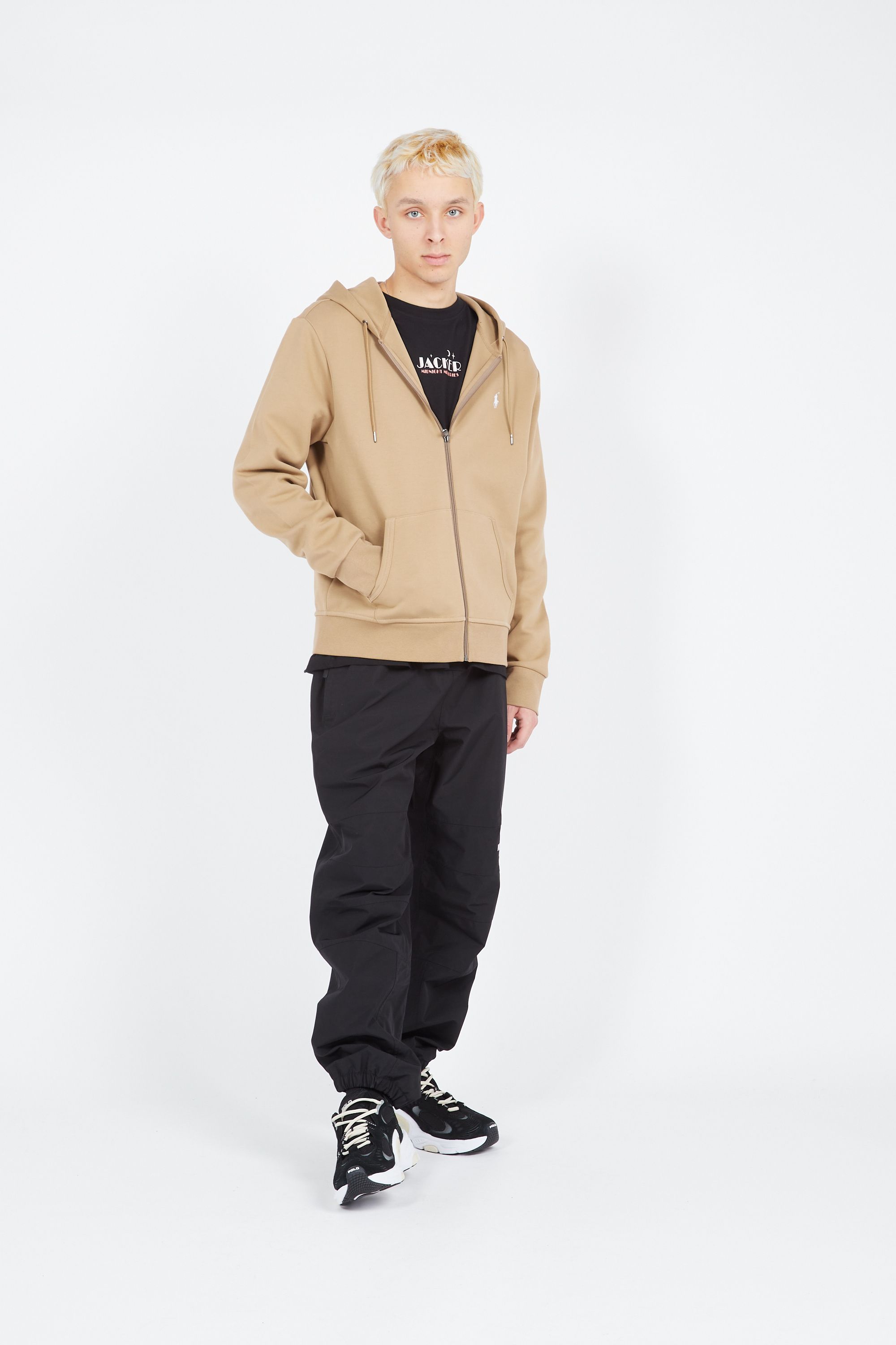 POLO RALPH LAUREN Hoodie zippé DOUBLE KNIT Beige