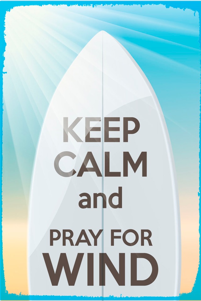 queence Metallbild »Pray for Wind« Motivationsbilder | Schriftzug | Strand 1 Stk. tlg. Stahlschilder