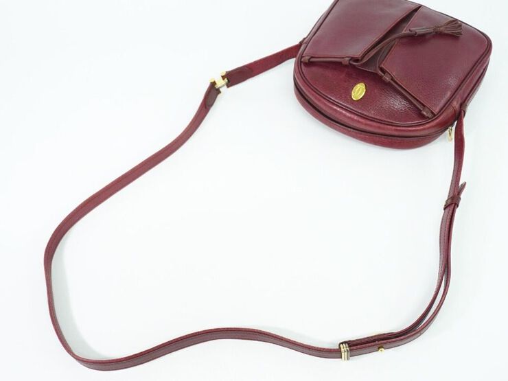 Cartier Vintage Cartier Shoulder Bag Burgundy