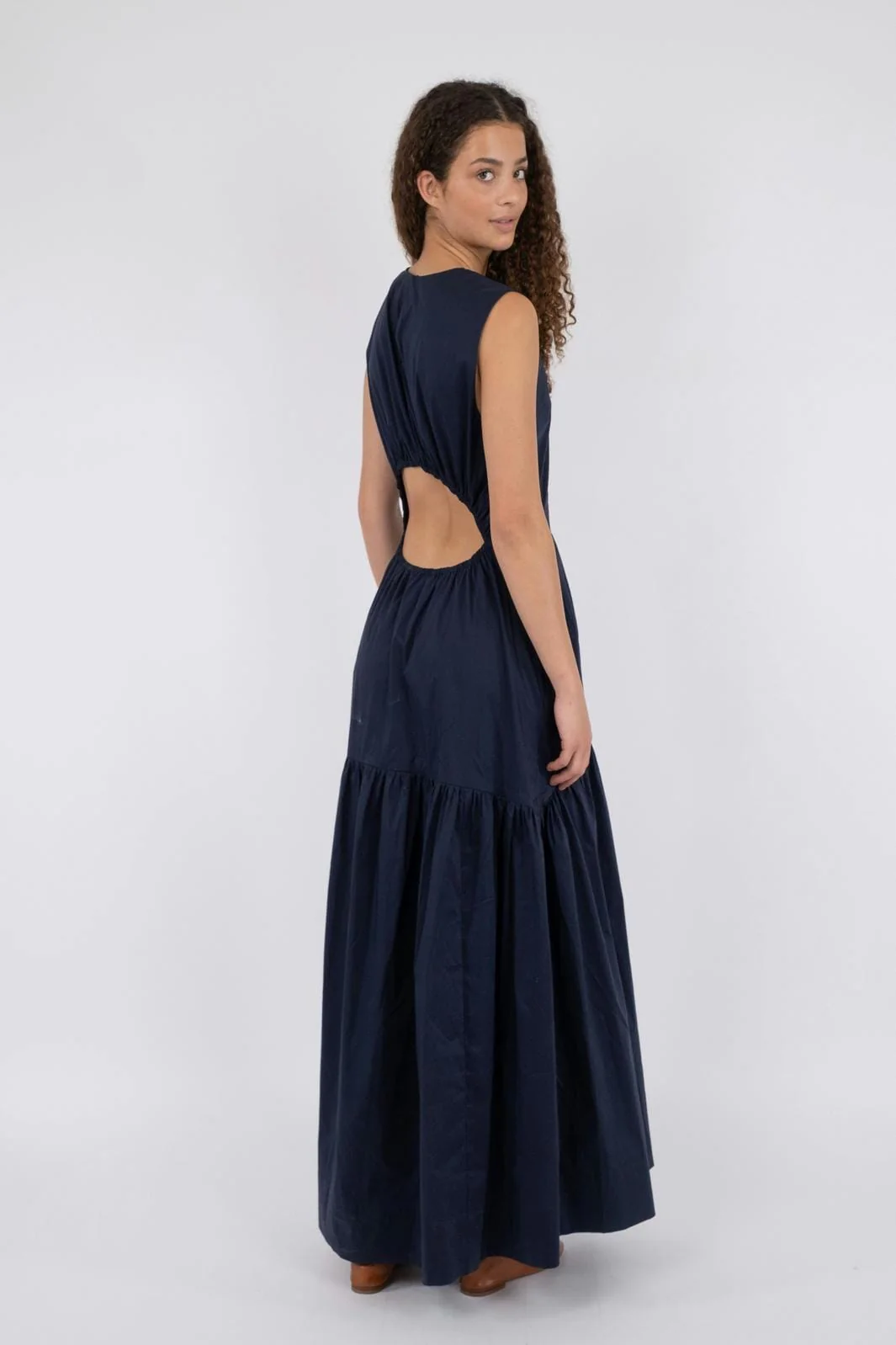 Neo Noir Eysha Poplin Dress navy