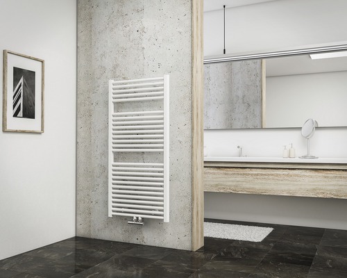 SCHULTE badkamerradiator München 1215x600 mm alpinewit met middenaansluiting