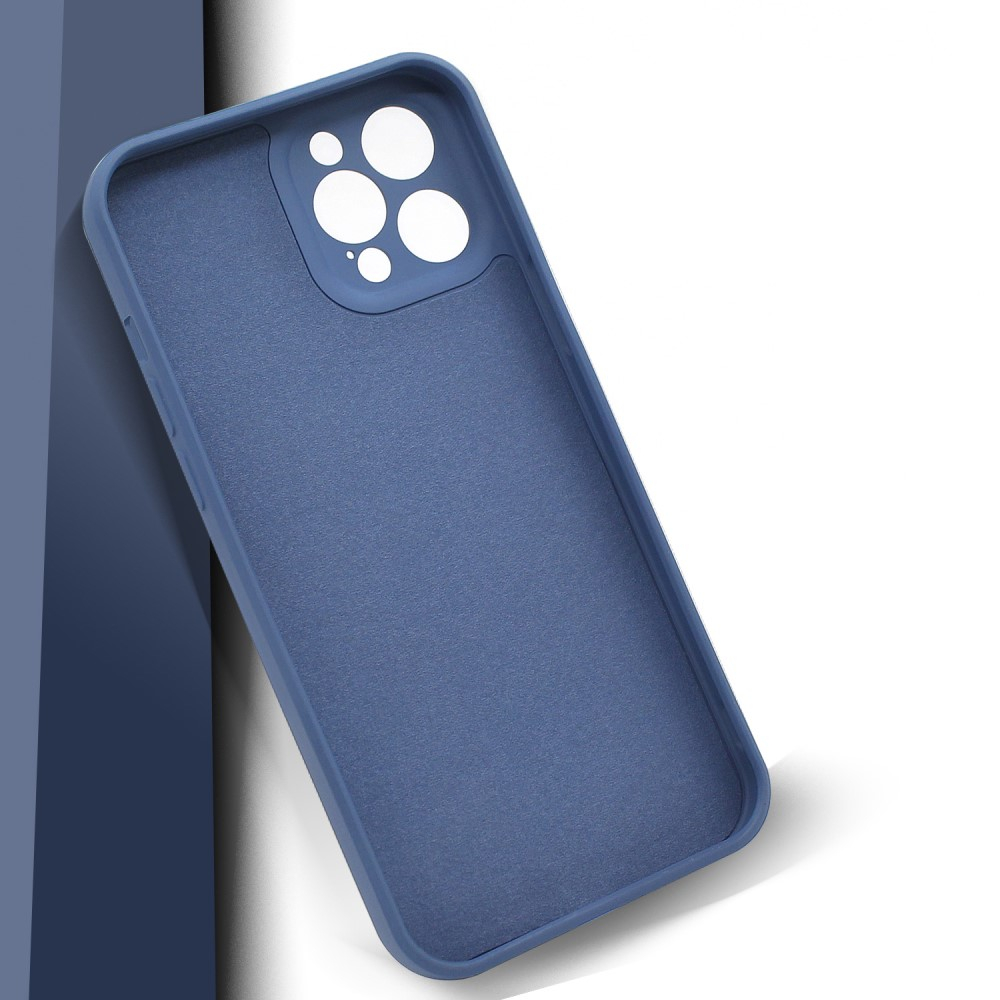 iPhone 12 Pro Gummi Case Hülle mit Leder Kartenfach - Dunkelgrün