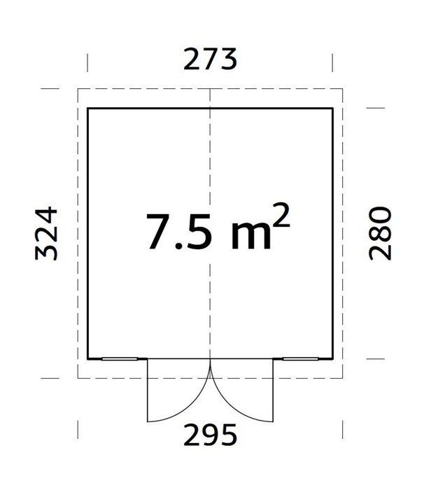 Palmako redskabsrum Aksel 2 - 273 x 280 cm