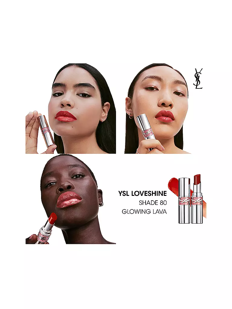 YVES SAINT LAURENT Loveshine Lippenstift (80 Glowing Lava) beere