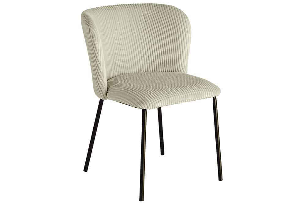 Design Stuhl LYON mint Cord schwarze Metallbeine