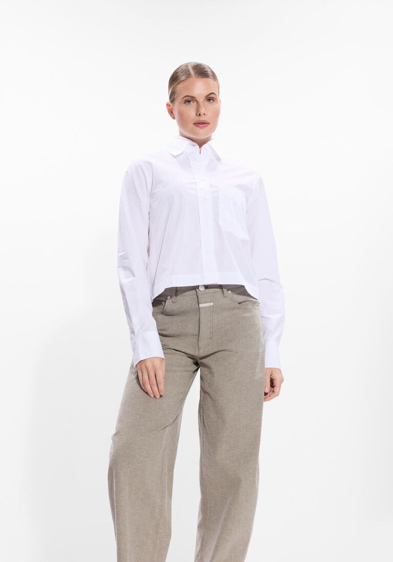 witte closed blouses cropped classic shirt