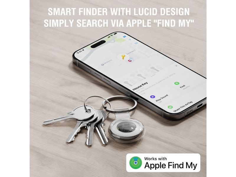 4smarts Schlüsselfinder Standort-Finder SkyTag Lucid 2er Se Standort-Finder SkyTag Lucid 2er Set, Weiss