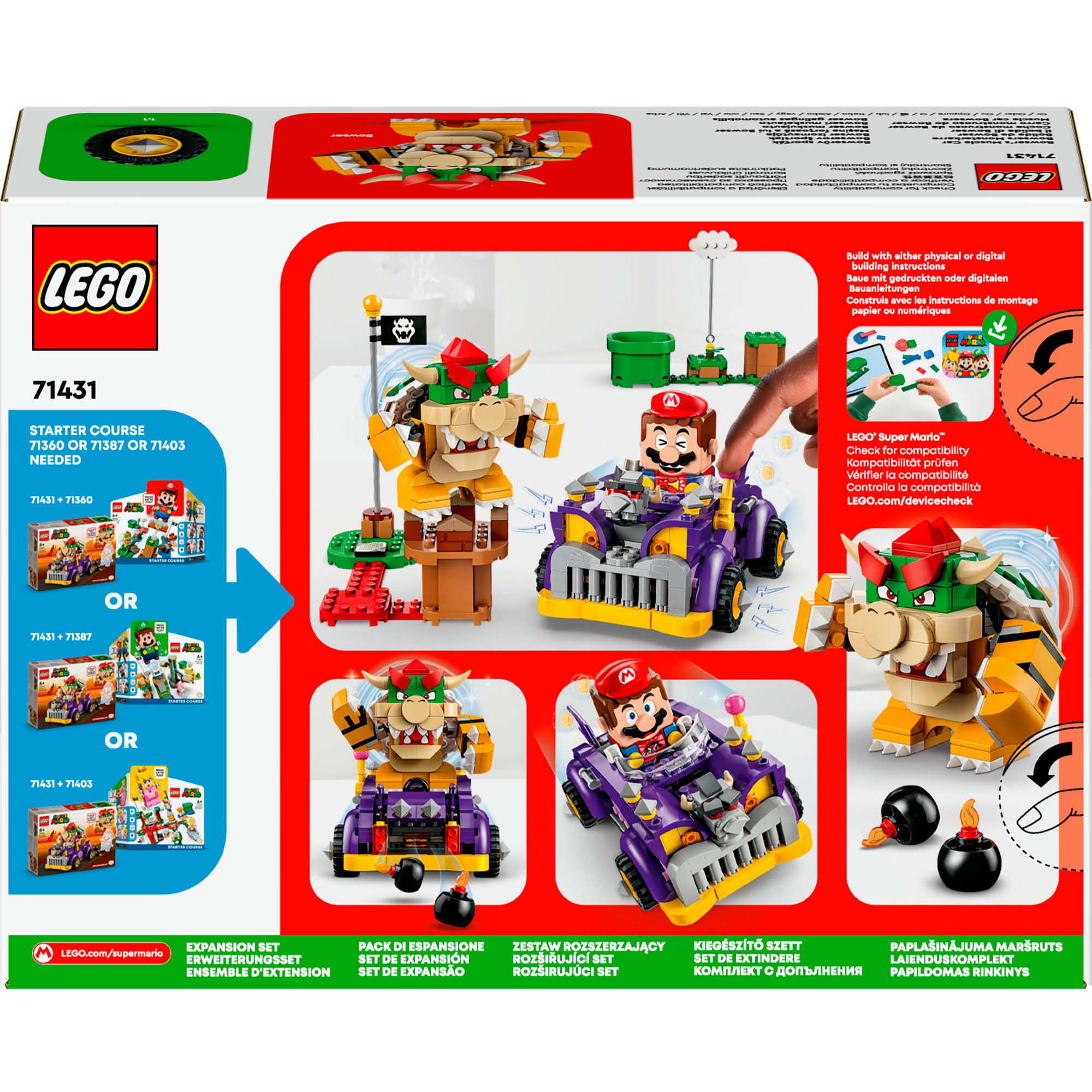 LEGO Konstruktionsspielzeug Super Mario Bowsers Monsterkarre - Erweiterungsset