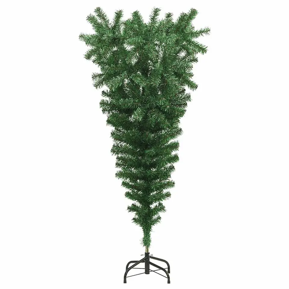 vidaXL Kunstkerstboom omgekeerd met standaard 120 cm groen
