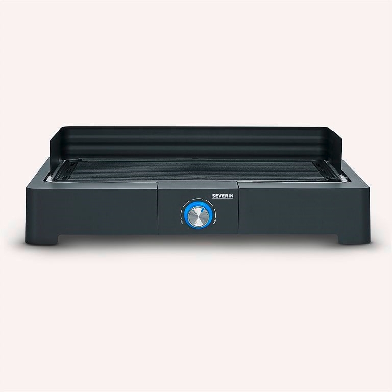 Severin PG 8567 Tischgrill mit Grillplatte aus Aluminium 2200 W  Schwarz