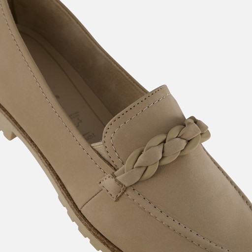 Tamaris Instappers taupe Leer