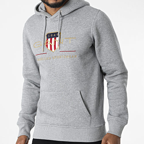Sweat Capuche Archive Shield 2047056 Gris Chiné