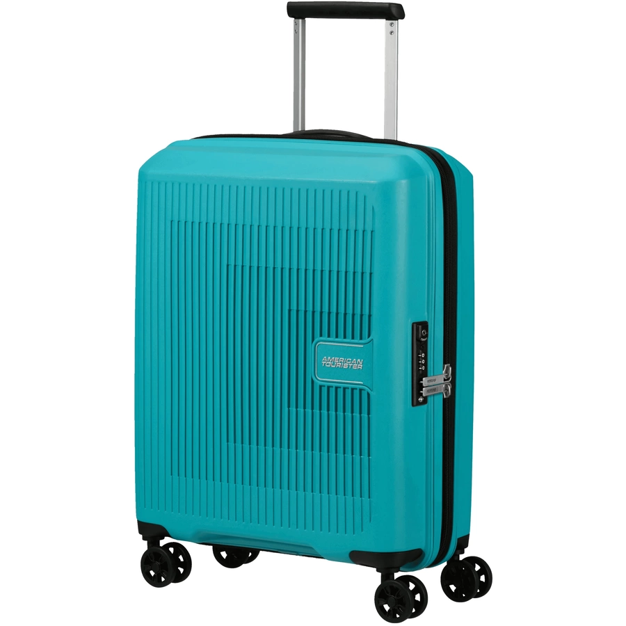 American Tourister Aerostep - 4-Rollen-Kabinentrolley 55 cm erw. turquoise tonic