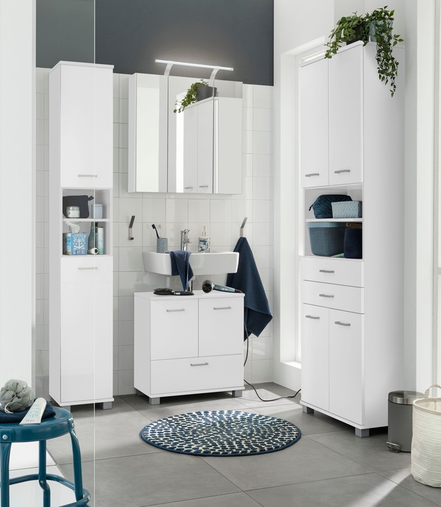 Schildmeyer Waschbeckenunterschrank »Mobes, Made in Germany« Breite 60 cm, Badschrank Badezimmerschrank WBU Unterschrank