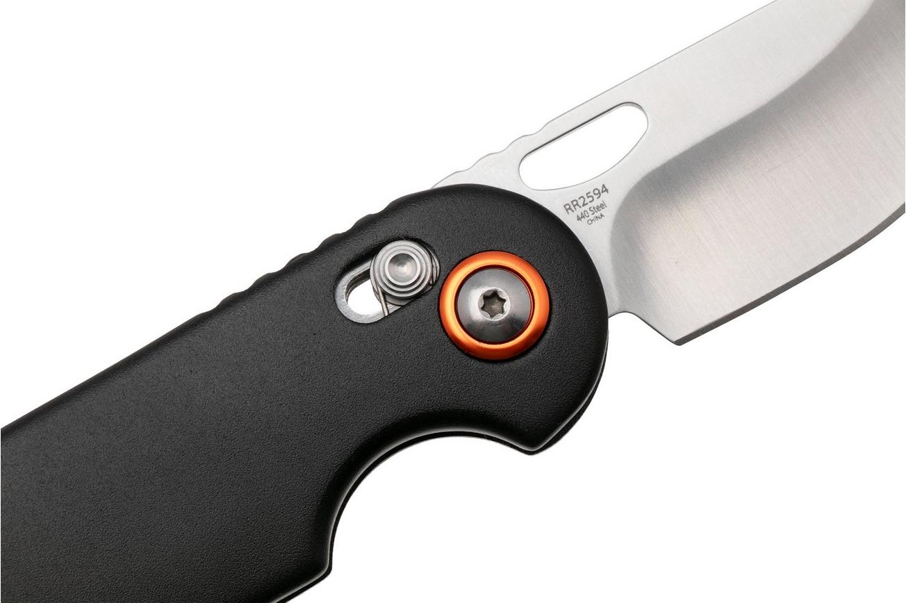 Rough Ryder Slide Lock RR2594 Satin 440, Black Aluminium, zakmes