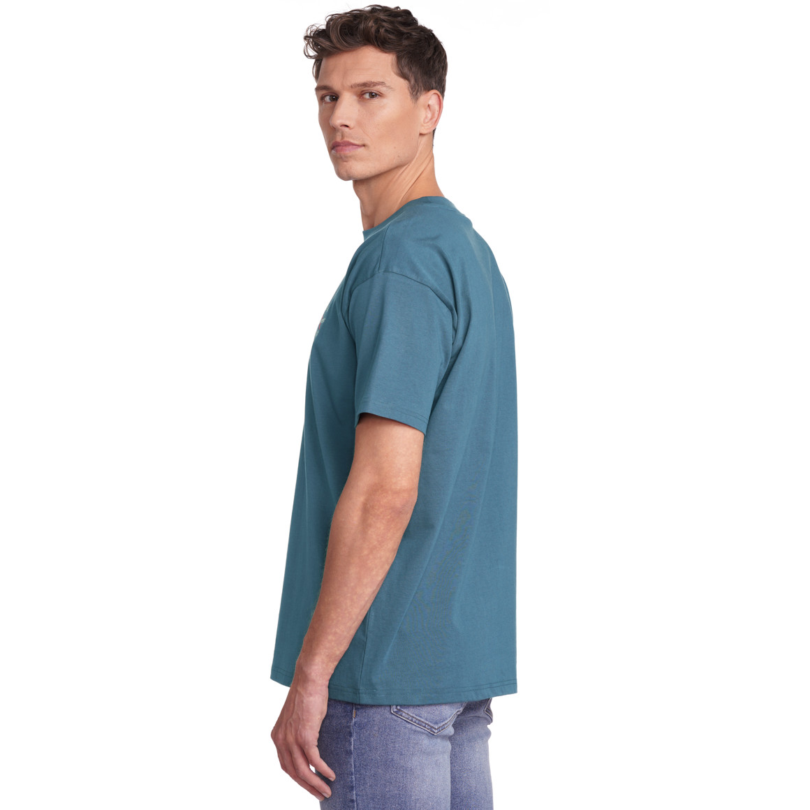 Jonas Nielsen Herren T-Shirt mit Stickerei dunkelblau