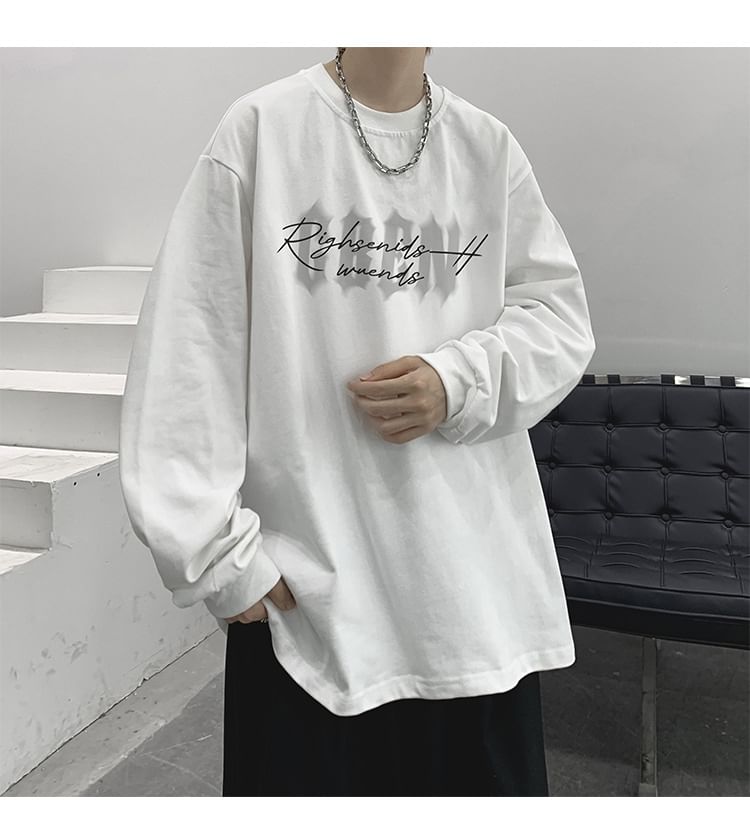 blastealle - Sweatshirt met ronde hals en letterprint