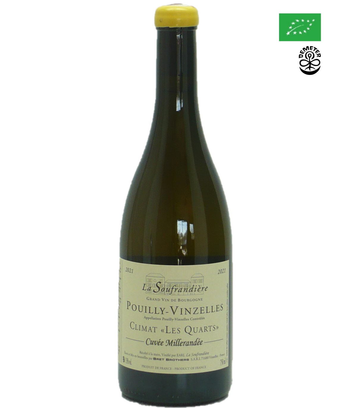 Domaine la Soufrandière Pouilly Vinzelles les Quarts cuvée Millerandée 2021
