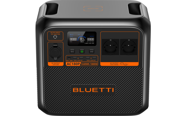 BLUETTI AC180P-Black-EU tragbare Powerstation 1800 W