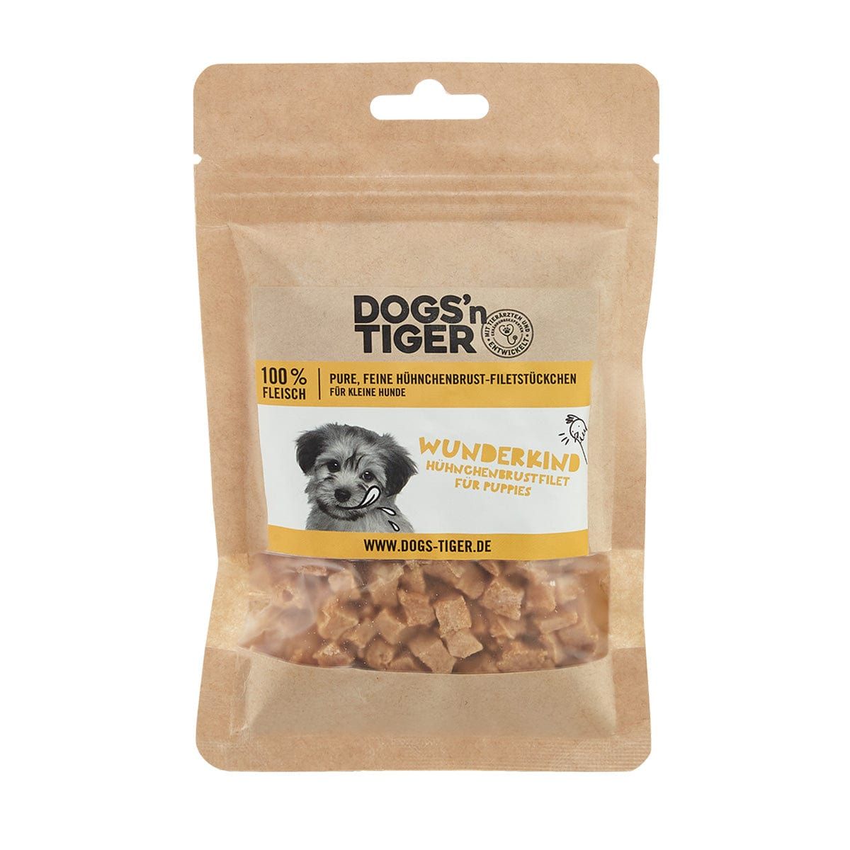Dogs’n Tiger Adult, Junior Hunde Snacks, Wunderkind, Leckerlies, 100% Hühnchenbrustfilet