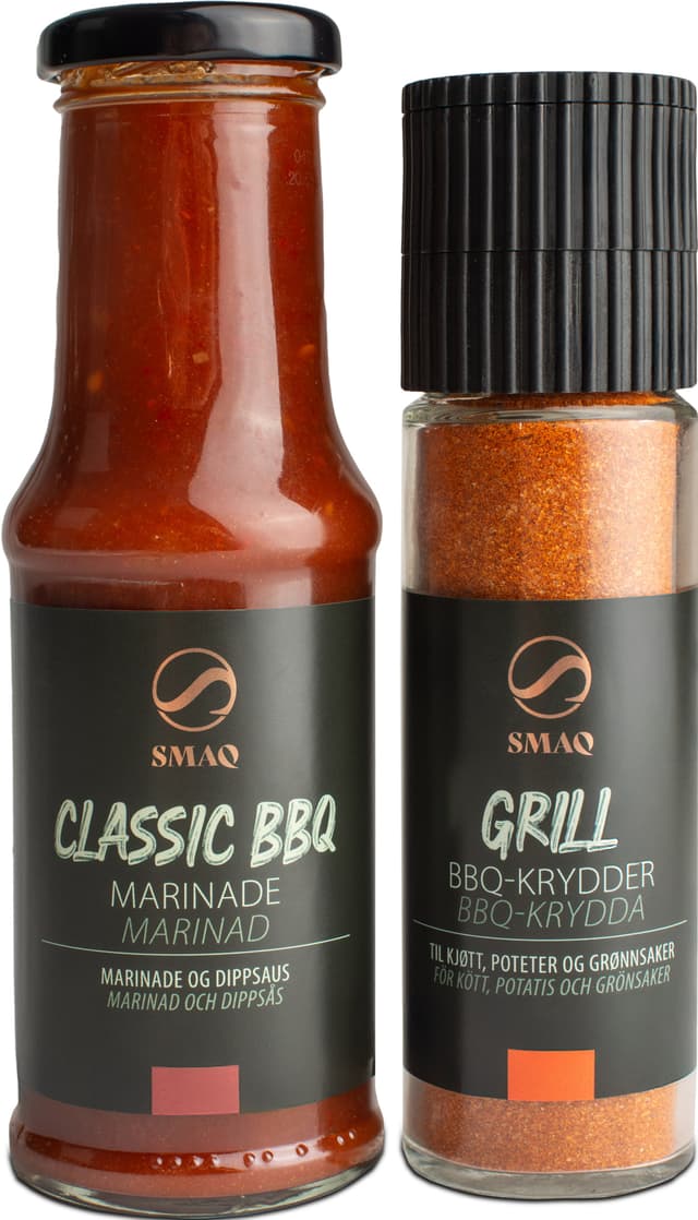 SMAQ BBQ marinade og krydderigaveæske 8006 (sort)