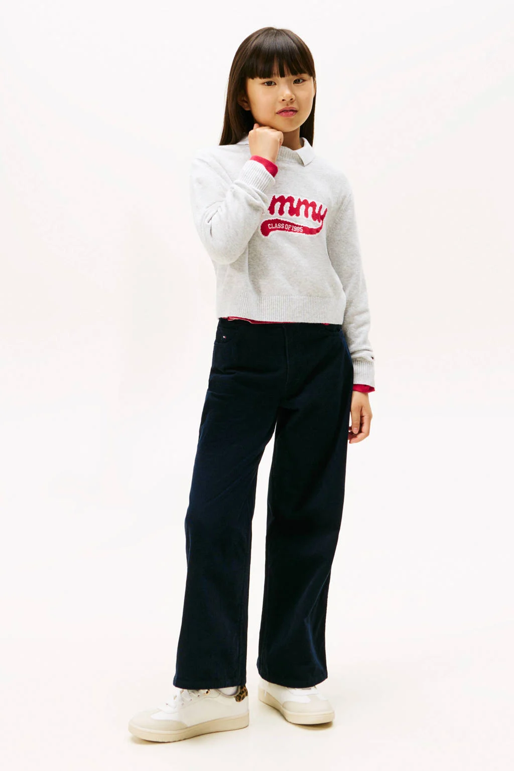Tommy Hilfiger corduroy casual broek marine
