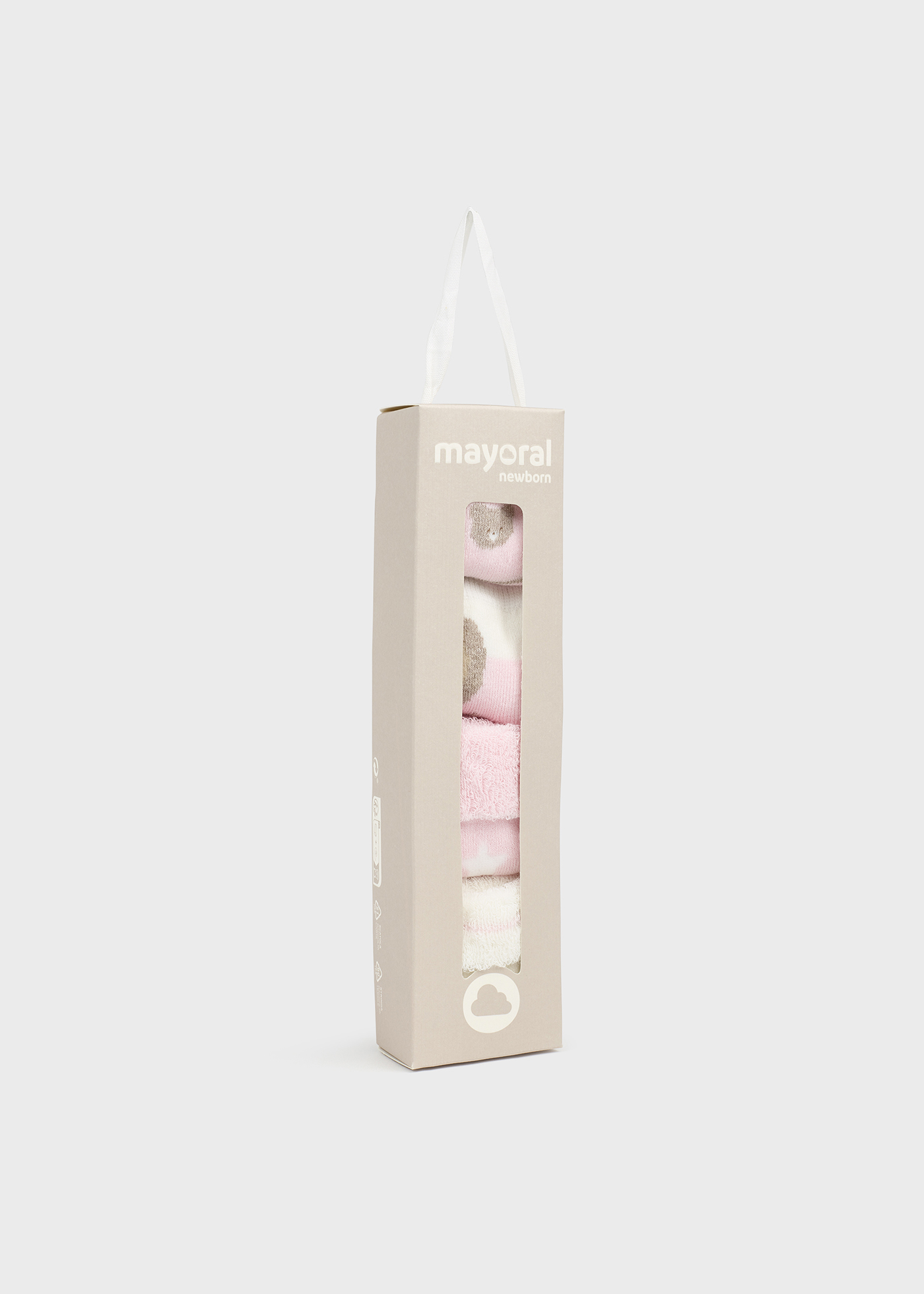 Conjunto de 4 meias de algodão orgânico para recém-nascidos