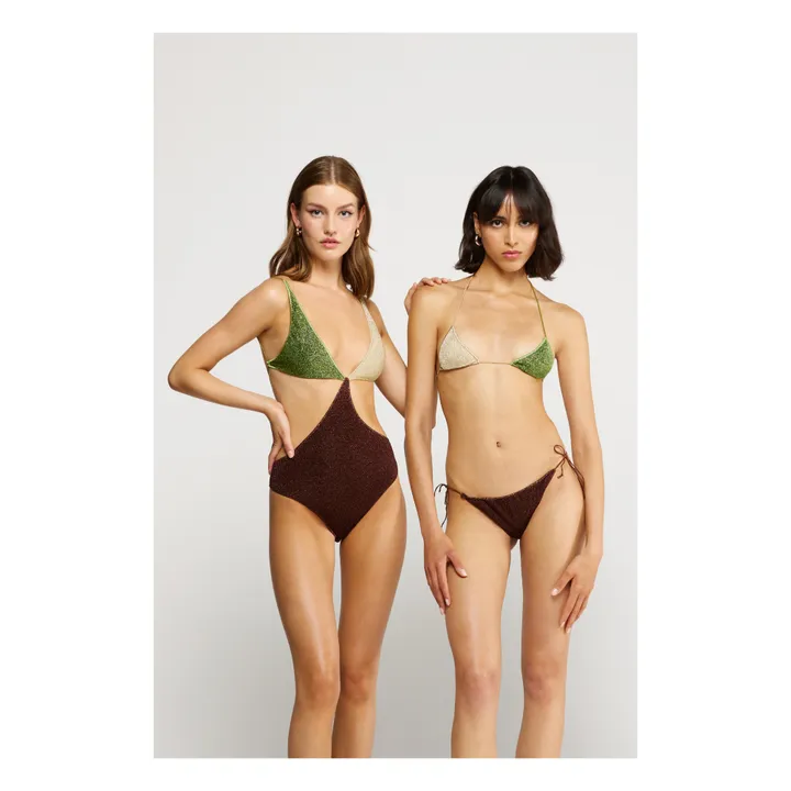 Oseree Maillot 1 Pièce Découpé Lumière | Chocolat