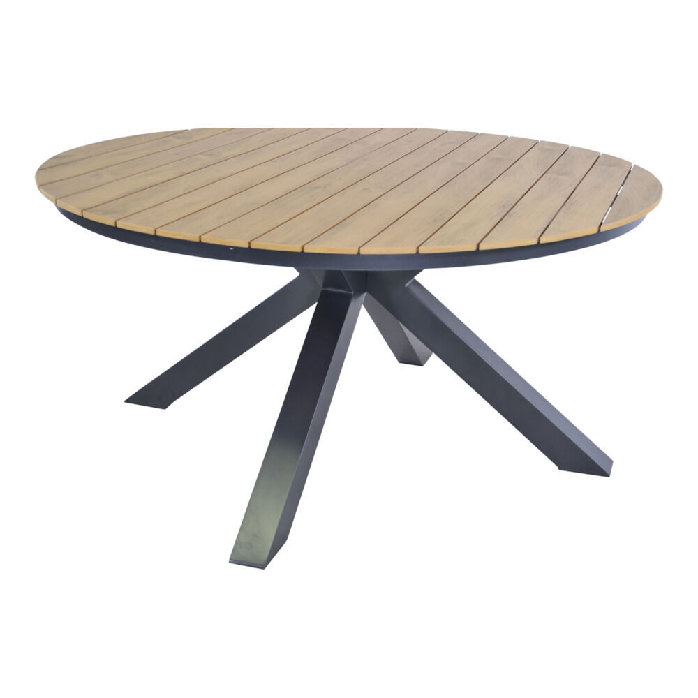 Lesli Living Arezzo - Tuintafel - Teaklook - 1x1x74 cm - 150 cm