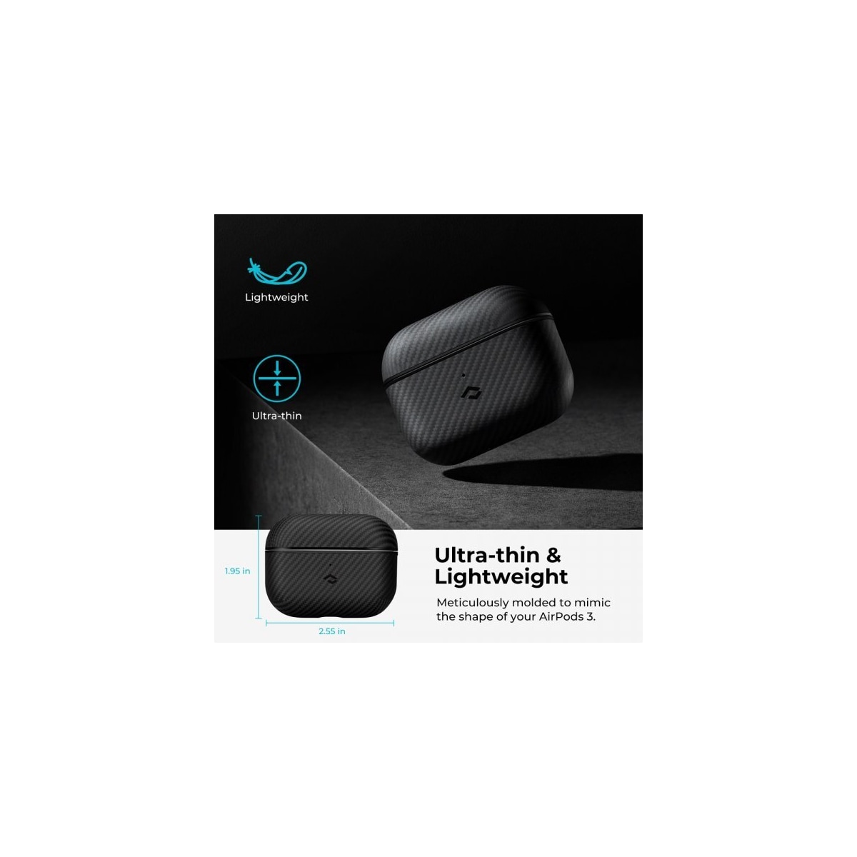 Pitaka AirPods 3 Deksel MagEZ Case Svart