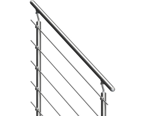 Pertura Tallis buitentrap met Prova leuning, 2 stootborden, 100 cm stalen treden