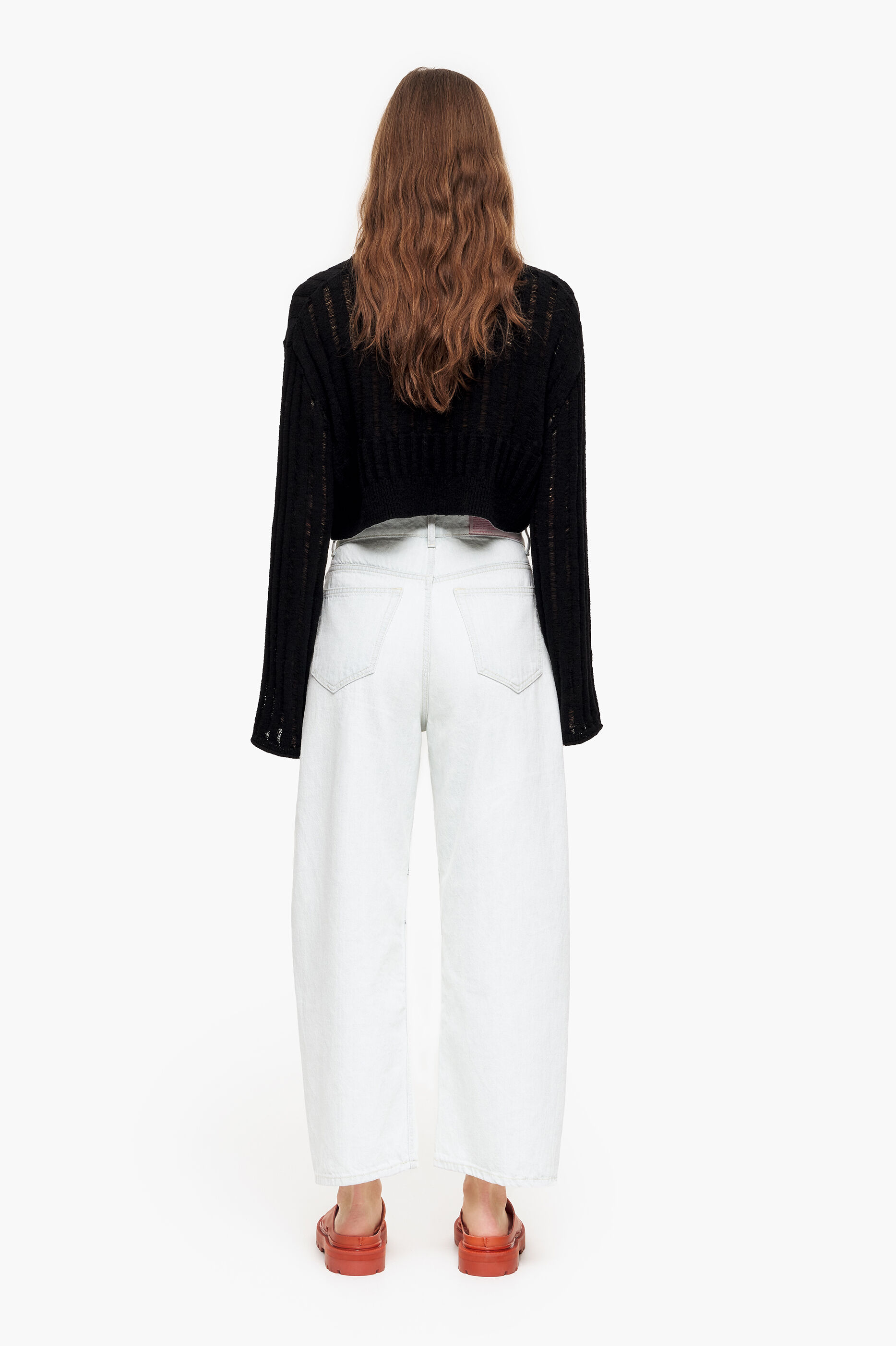 BARREL - Calça jeans reta azul desbotada