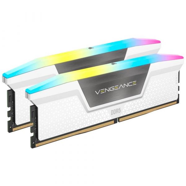 Memória RAM Corsair Vengeance RGB DDR5 White 6000MHz 64GB (2x32GB) CL30 Dual Intel XMP 3.0 e AMD EXPO