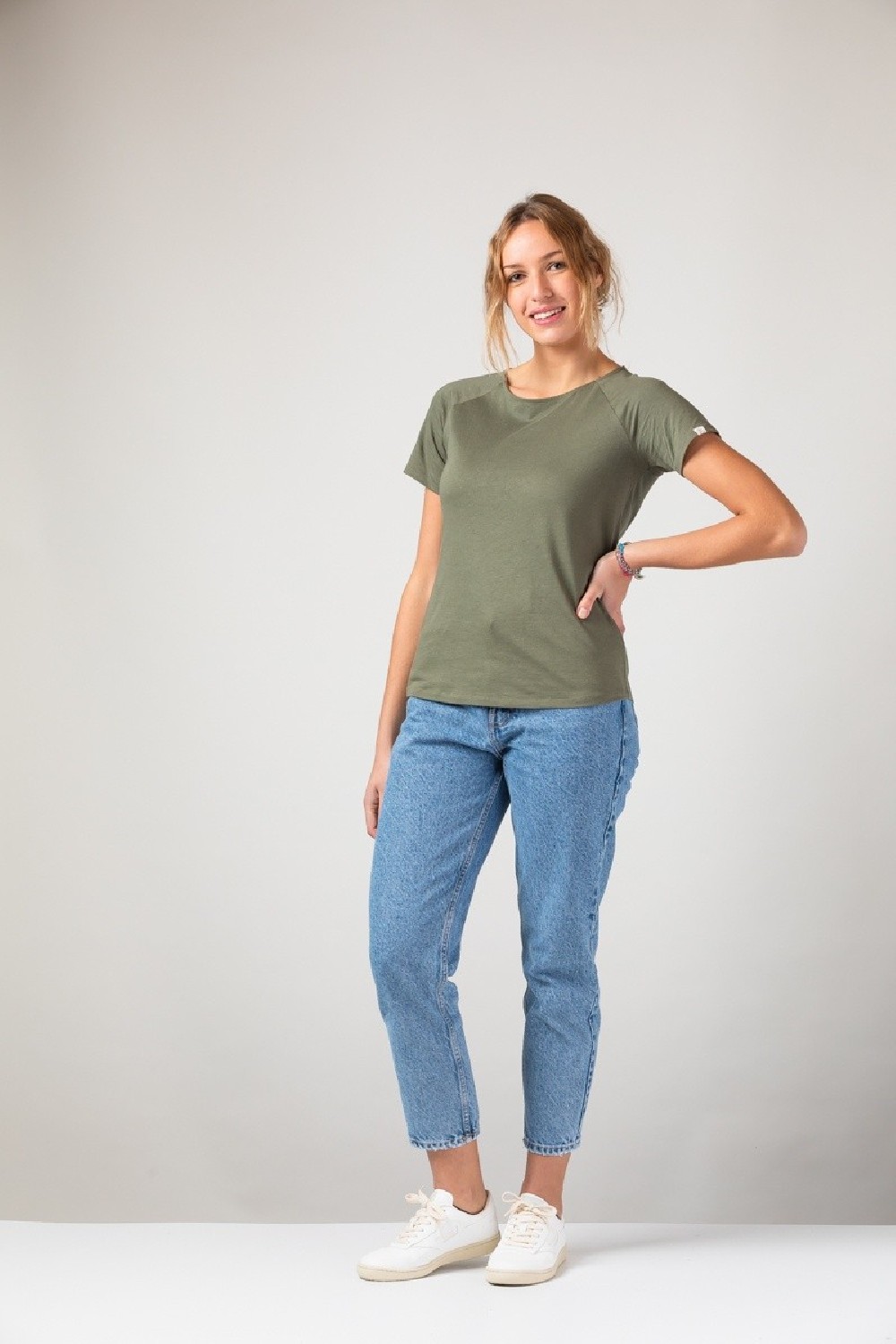 WE ARE ZRCL Damen Raglan T-Shirt Basic Olive