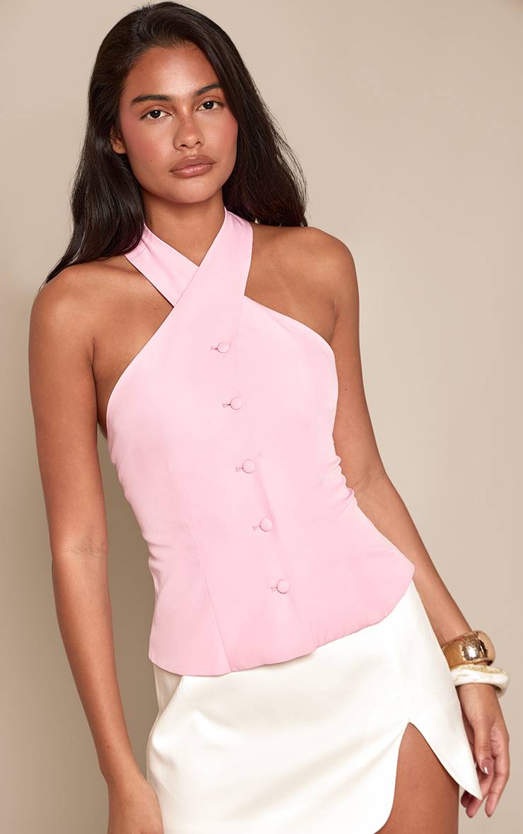 Rose Clair Gilet Sans Manches