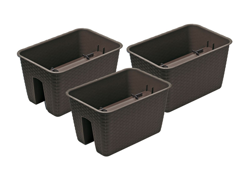 3 railing bloempotten