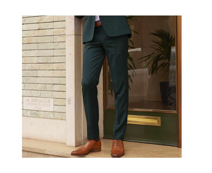 Pantalon de costume homme Vert Bouteille - LAZARE