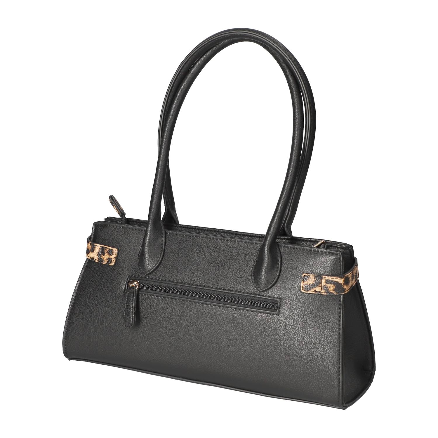 Kaerlek Schultertasche - schwarz/braun
