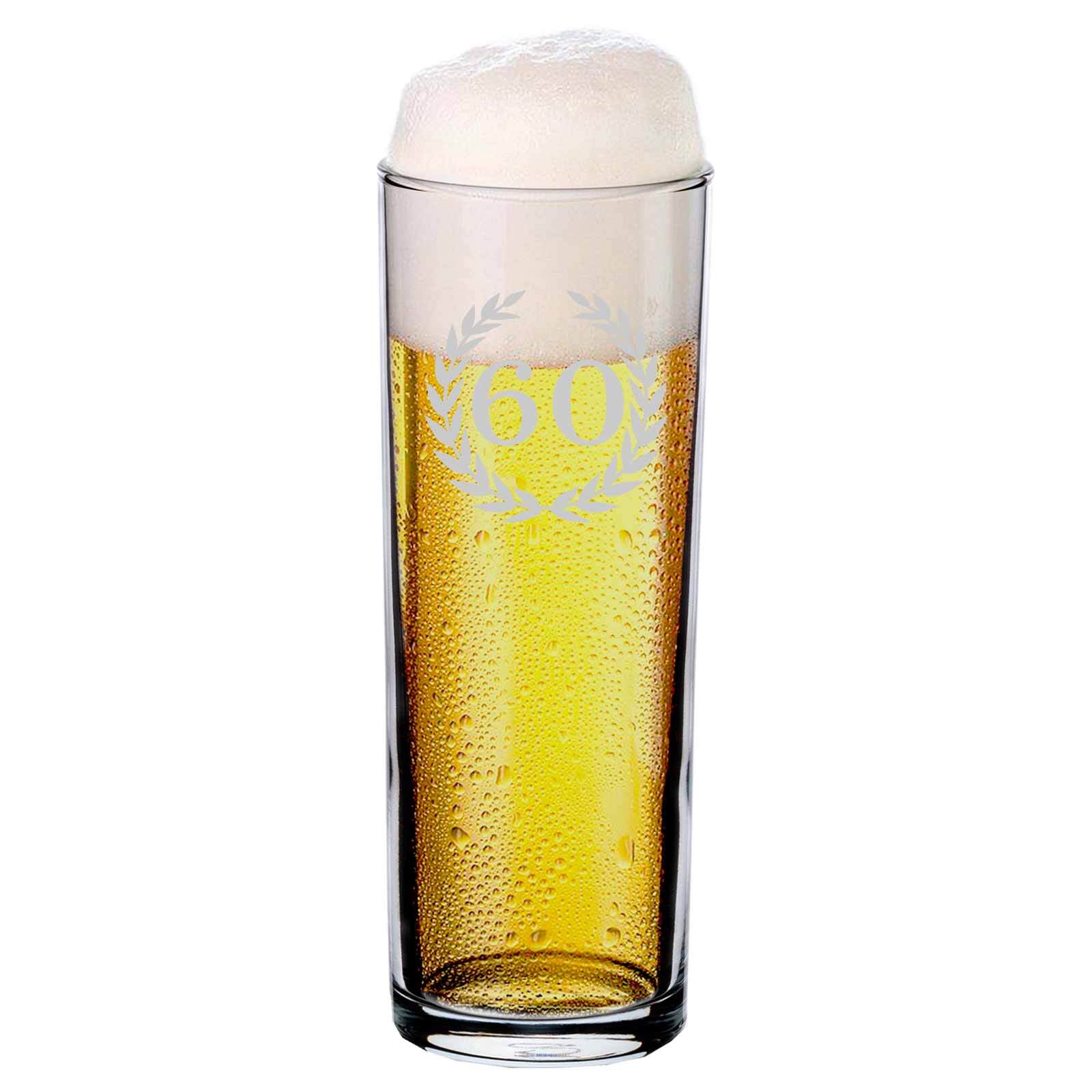 LUXENTU Kölschglas Kölner Stange mit Gravur 60. Jubiläum 0,2 Liter